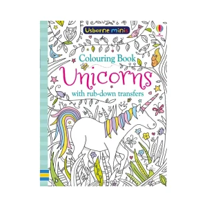 Colouring Book Unicorns with Rub Downs - mini